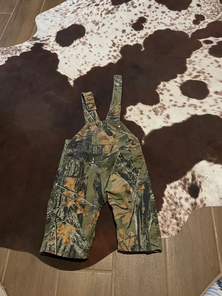 Kids Camo Overalls  Green Camo Print